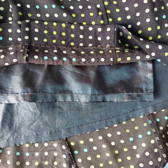 Plus Size+ Brown Polka Dot Midi Skirt Elisabeth by Liz Claiborne Sz 16W - Picture 3 of 6